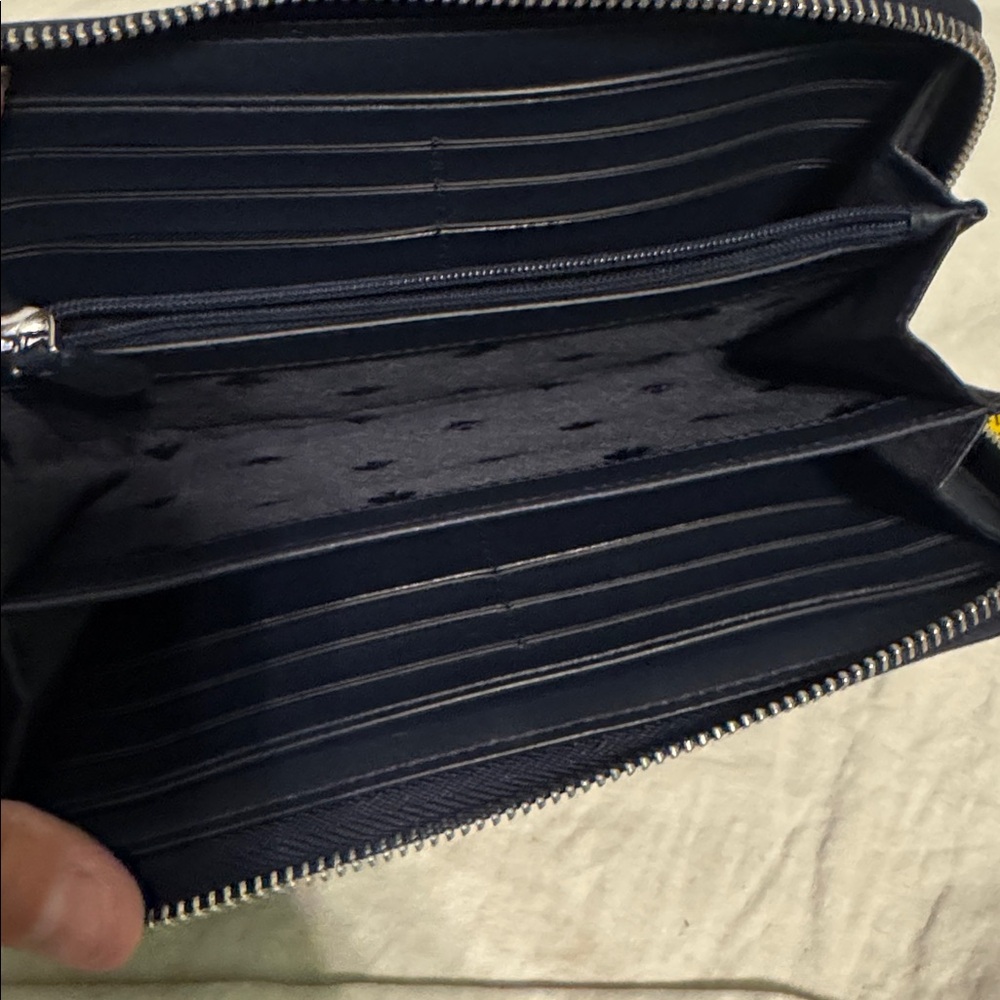 kate spade Navy Denim Cherry Zip-Around Wallet - Picture 3 of 5